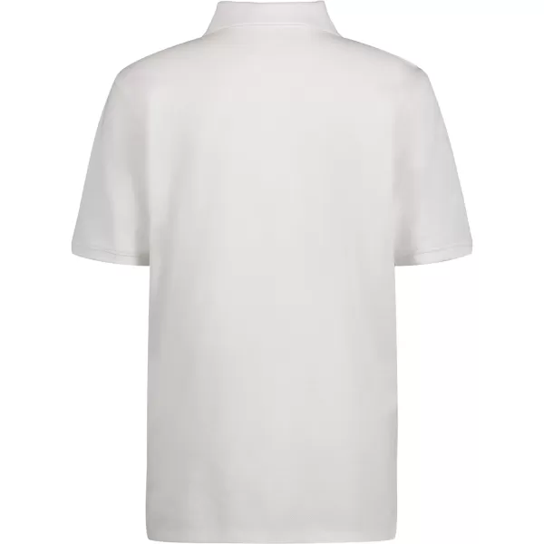 Calvin Klein Boys Short Sleeve Micro Pique Graphic PoloRise Up White