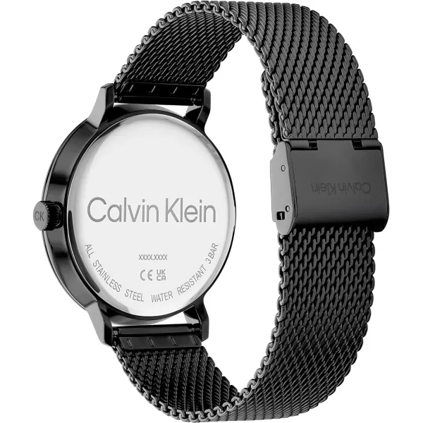 Calvin Klein Mens Quartz Watches Uncompromising StyleBlack Mesh 42