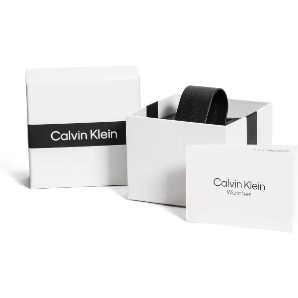 Calvin Klein Mens Quartz Watches Uncompromising StyleBlackGold Plated 42