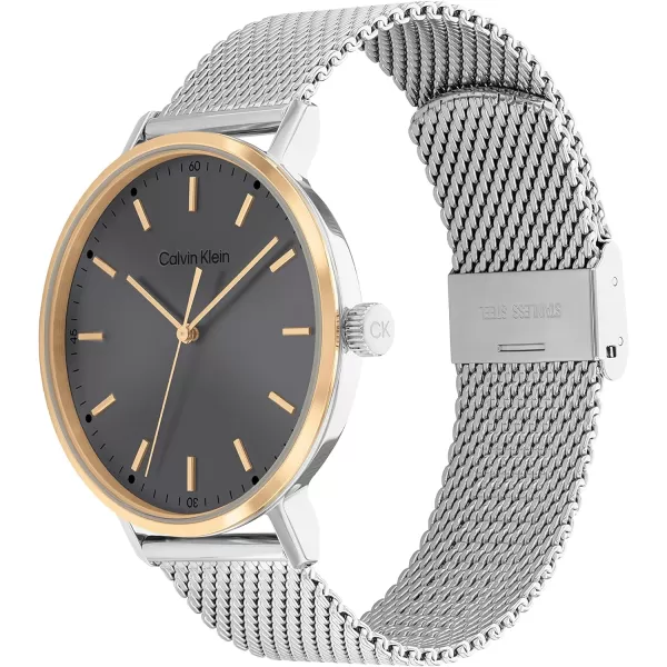 Calvin Klein Mens Quartz Watches Uncompromising StyleGunmetalSilver 42