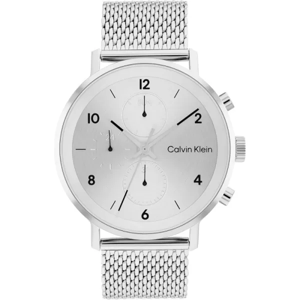 Calvin Klein Mens Quartz Watches Uncompromising StyleSilver 44