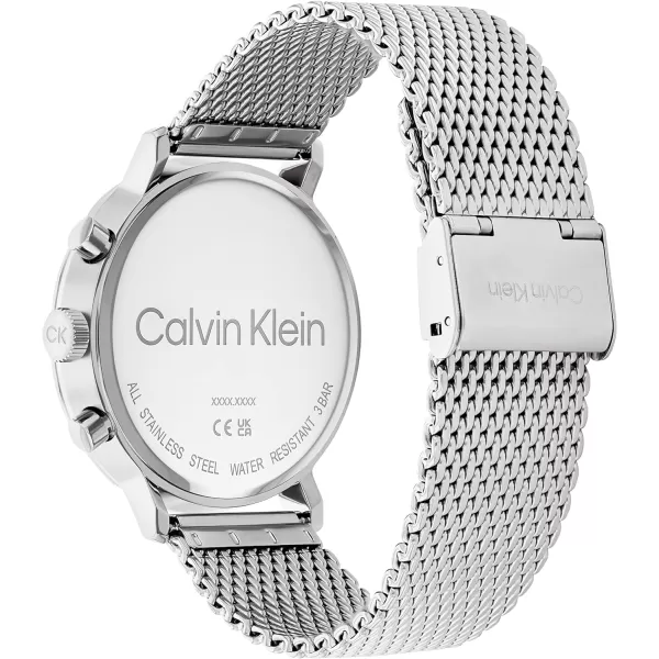 Calvin Klein Mens Quartz Watches Uncompromising StyleSilver 44