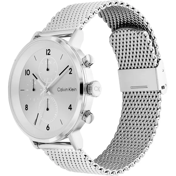 Calvin Klein Mens Quartz Watches Uncompromising StyleSilver 44