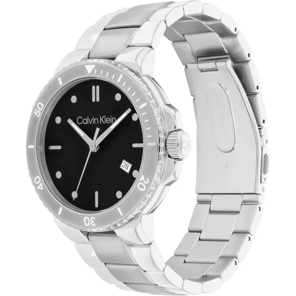 Calvin Klein Mens Watches Timeless AppealSilverBlack