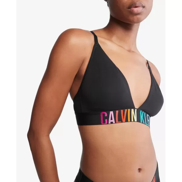 Calvin Klein Womens Intense Power Pride Lightly Lined Triangle BraletteBlack W Ombre Pride Wb