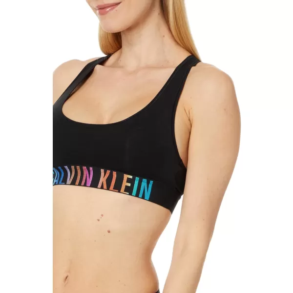 Calvin Klein Womens Intense Power Pride Racerback Unlined BraletteBlack W Ombre Pride Wb