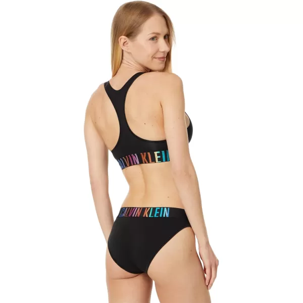 Calvin Klein Womens Intense Power Pride Racerback Unlined BraletteBlack W Ombre Pride Wb