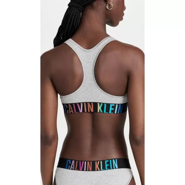 Calvin Klein Womens Intense Power Pride Racerback Unlined BraletteGrey Heather W Ombre Pride Wb