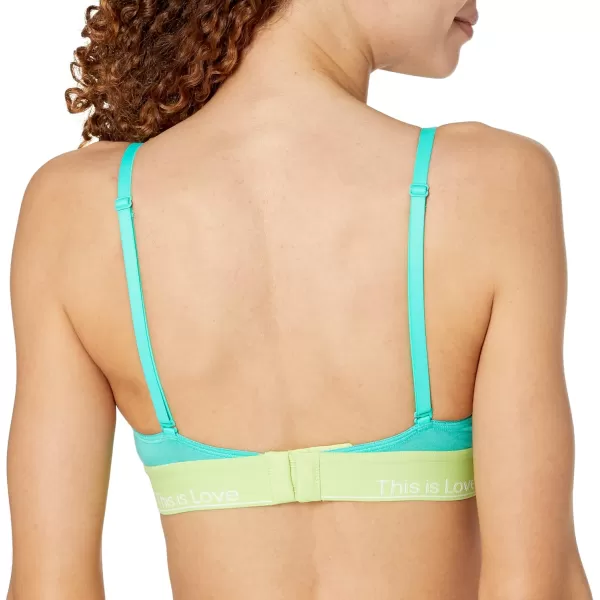 Calvin Klein Womens This is Love Lightly Lined Triangle BraAqua Green