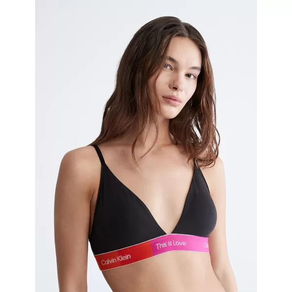 Calvin Klein Womens This is Love Lightly Lined Triangle BraBlack