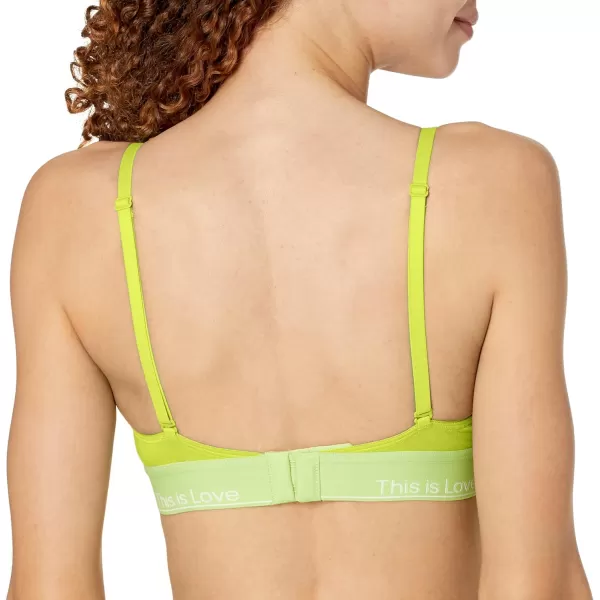 Calvin Klein Womens This is Love Lightly Lined Triangle BraLemon Lime