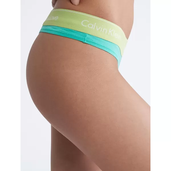 Calvin Klein Womens This is Love Modern Cotton Thong PantyAqua Green