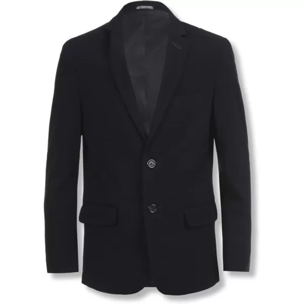 Calvin Klein Boys BiStretch Blazer Suit Jacket 2Button Single Breasted Closure Buttoned Cuffs amp Front Flap PocketsNavy