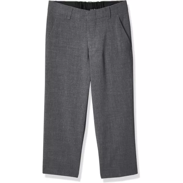 Calvin Klein Boys FlatFront BiStretch Dress Pant Straight Leg Fit Belt Loops amp Front PocketsGrey Heather