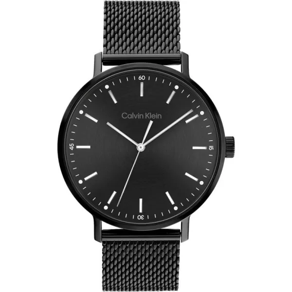 Calvin Klein Mens Quartz Watches Uncompromising StyleBlack Mesh 42