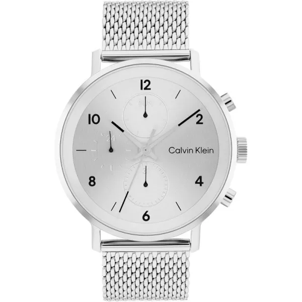 Calvin Klein Mens Quartz Watches Uncompromising StyleSilver 44