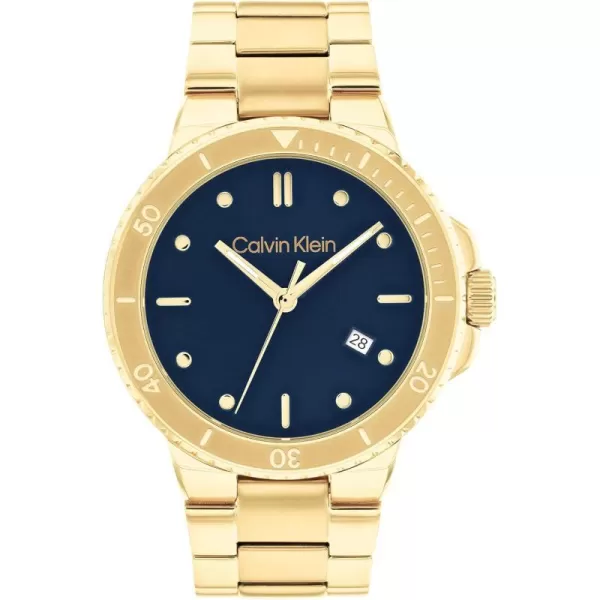 Calvin Klein Mens Watches Timeless AppealGoldNavy