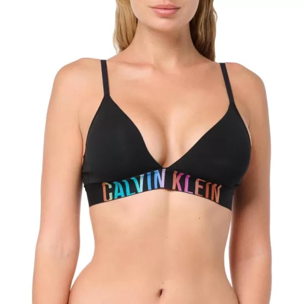 Calvin Klein Womens Intense Power Pride Lightly Lined Triangle BraletteBlack W Ombre Pride Wb