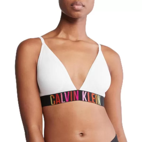 Calvin Klein Womens Intense Power Pride Lightly Lined Triangle BraletteWhite W Ombre Pride Wb