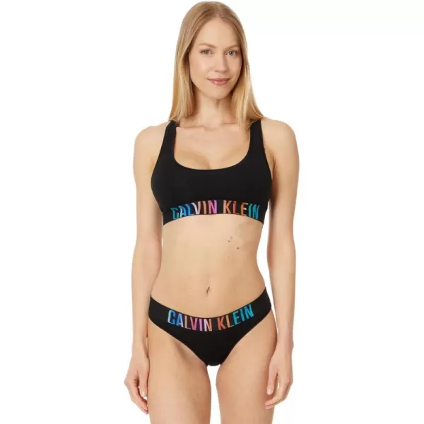 Calvin Klein Womens Intense Power Pride Racerback Unlined BraletteBlack W Ombre Pride Wb