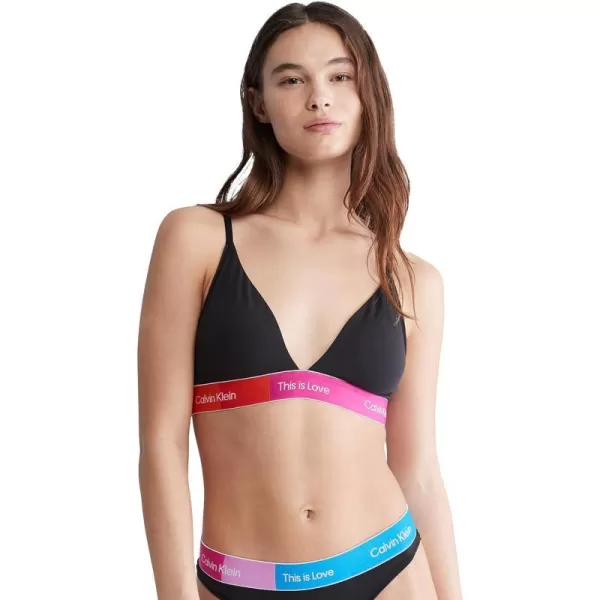 Calvin Klein Womens This is Love Lightly Lined Triangle BraBlack