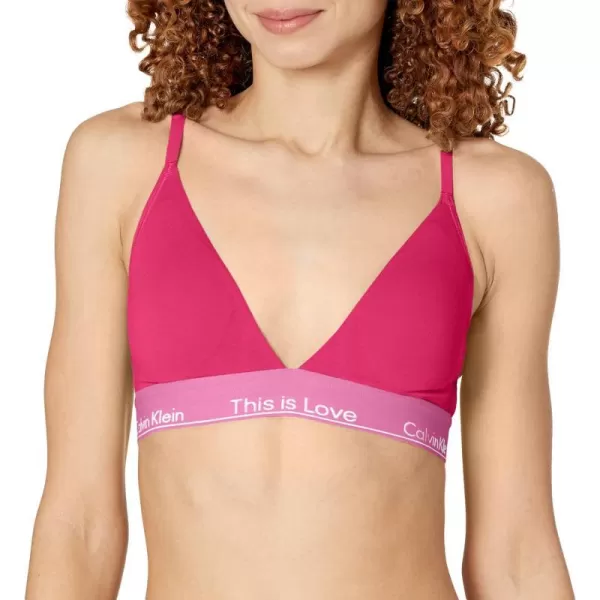 Calvin Klein Womens This is Love Lightly Lined Triangle BraPersian Red