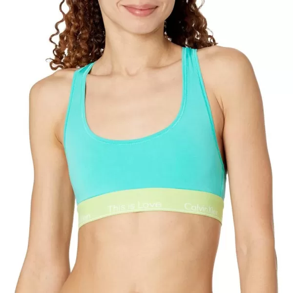 Calvin Klein Womens This is Love Modern Cotton BraletteAqua Green