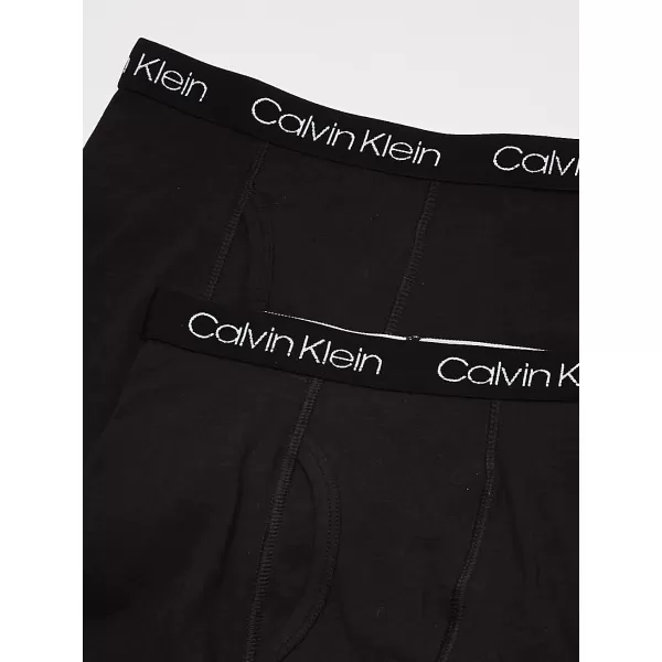 Calvin Klein Boys 2 Pack Boxer Briefs  Premium Cotton ComfortBlackBlack