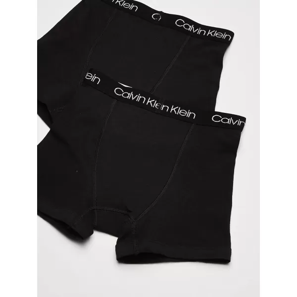 Calvin Klein Boys 2 Pack Boxer Briefs  Premium Cotton ComfortBlackBlack