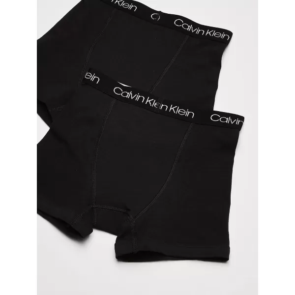 Calvin Klein Boys 2 Pack Boxer Briefs  Premium Cotton ComfortBlackHeather GreyBlack