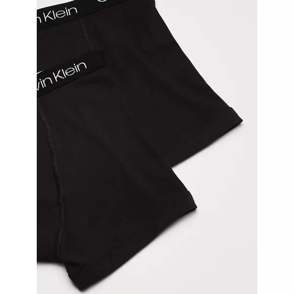 Calvin Klein Boys 2 Pack Boxer Briefs  Premium Cotton ComfortBlackHeather GreyBlack