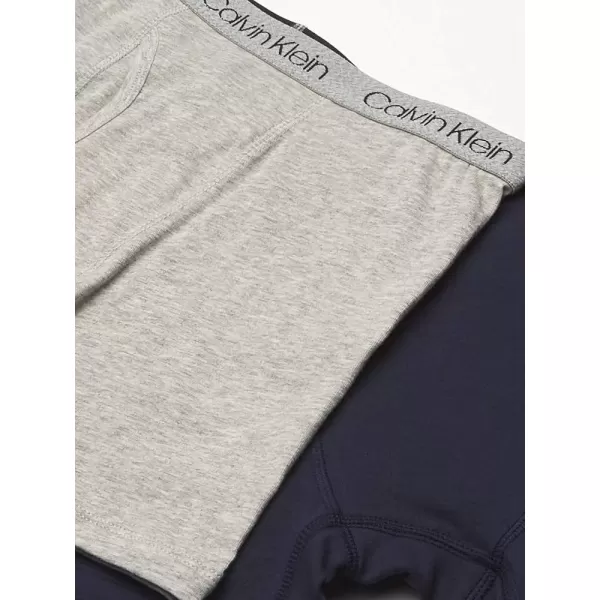 Calvin Klein Boys 2 Pack Boxer Briefs  Premium Cotton ComfortBlk IrisHgray