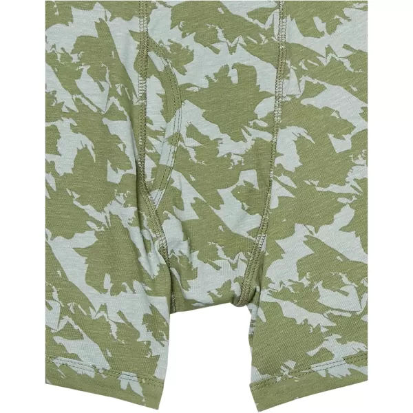 Calvin Klein Boys 2 Pack Boxer Briefs  Premium Cotton ComfortHeather GreyOlivine Splatter Camo