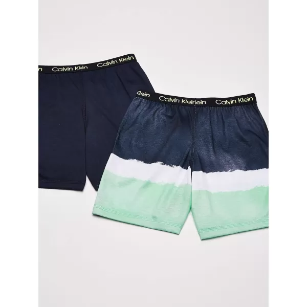 Calvin Klein Boys Little Lounge Pajama Shorts 2 PackDipdye  Black Iris