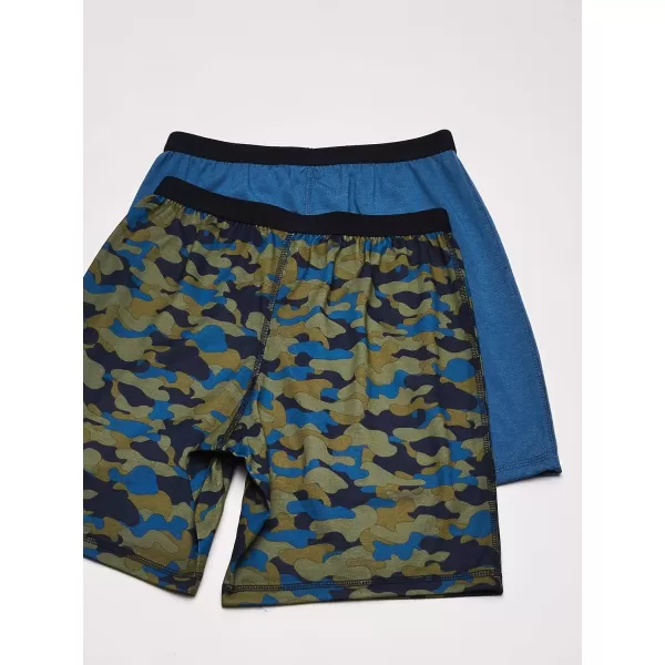 Calvin Klein Boys Little Lounge Pajama Shorts 2 PackGreenDark Blue