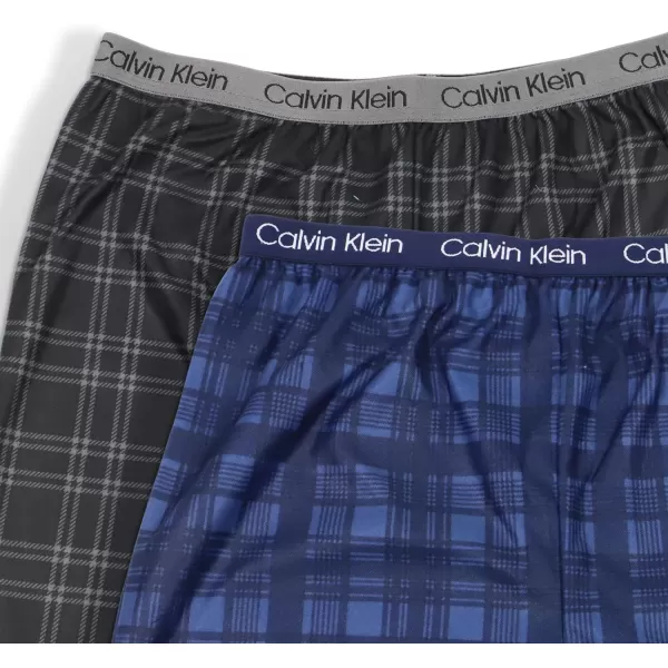 Calvin Klein Boys Little Sleepwear Super Soft Brushed Micro Pajama Pant 2 PackBlkwindBlumoun