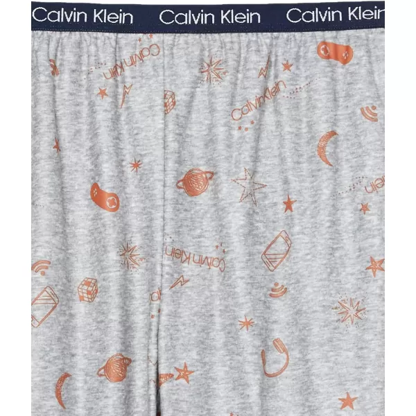 Calvin Klein Boys Little Sleepwear Super Soft Brushed Micro Pajama Pant 2 PackCk Statement