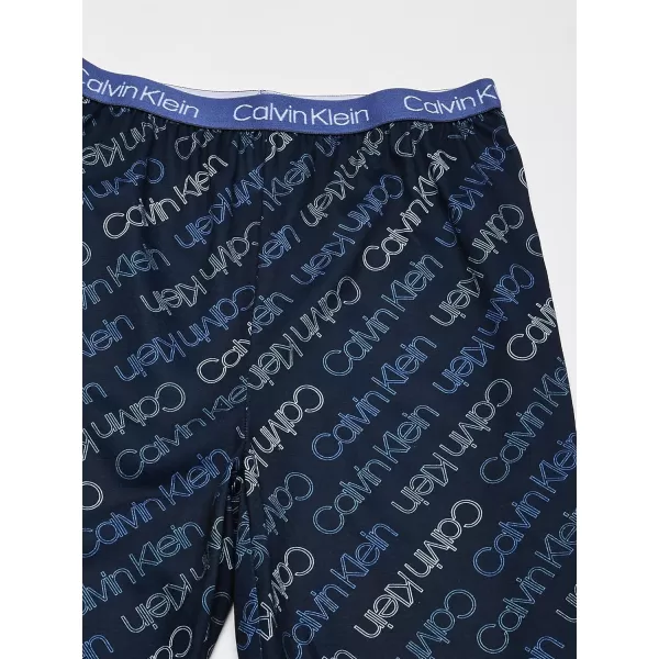 Calvin Klein Boys Little Sleepwear Super Soft Brushed Micro Pajama Pant 2 PackPldNvylogo