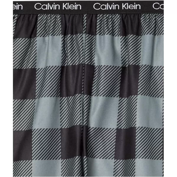 Calvin Klein Boys Little Sleepwear Super Soft Brushed Micro Pajama Pant 2 PackRedbuffBlkbuff