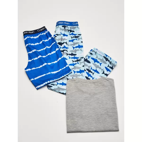 Calvin Klein Boys Sleepwear TShirt amp Pj Shorts amp Pajama Pant Sleep SetCk Tie DyeShark