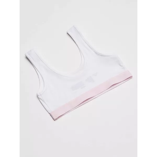 Calvin Klein Girls Modern Cotton Bralette Bra 2Pack2 Pack WhiteLight Pink