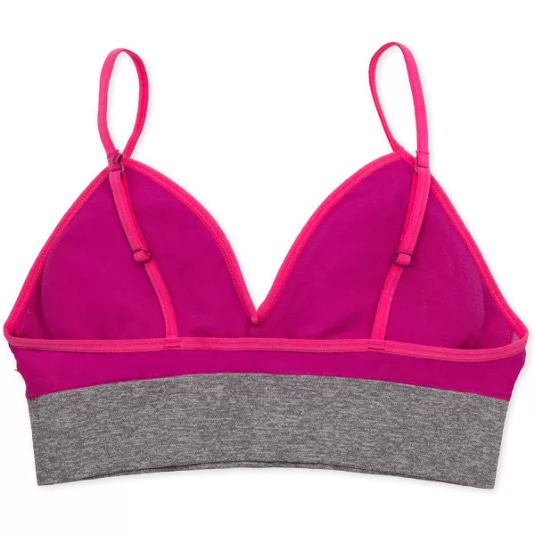 Calvin Klein Girls Seamless Long Line Wirefree Comfort Bralette BraLong Line  Ck Stripe Logo Purple