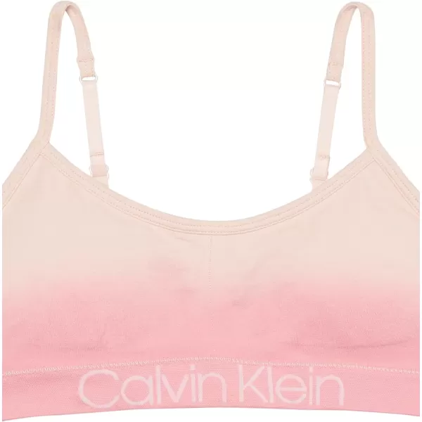 Calvin Klein Girls Seamless Wirefree Comfort Bralette BraCk Icon Logo Pink