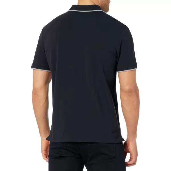 Calvin Klein Mens Liquid Cotton Polo ShirtBlack Beauty