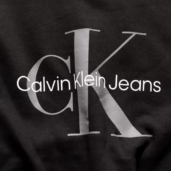 Calvin Klein Mens Monogram Logo Crewneck SweatshirtBlack