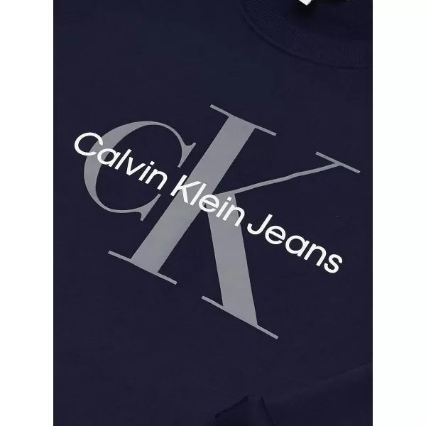 Calvin Klein Mens Monogram Logo Crewneck SweatshirtPeacoat