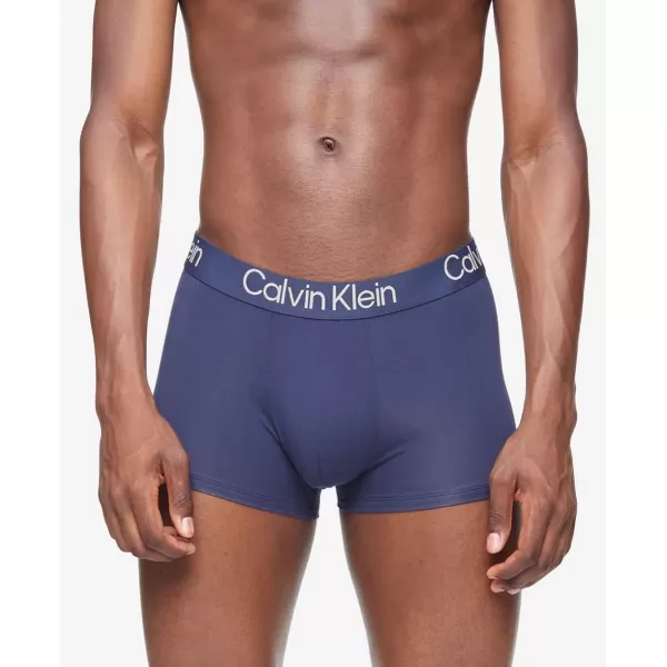 Calvin Klein Mens Ultra Soft Modern Modal TrunkBlack  Blue Shadow  Grey Heather