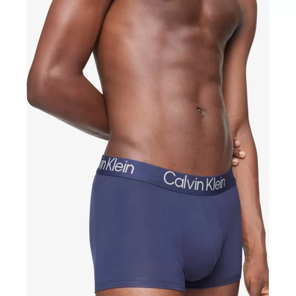 Calvin Klein Mens Ultra Soft Modern Modal TrunkBlack  Blue Shadow  Grey Heather