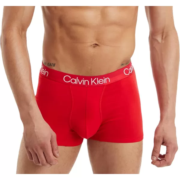 Calvin Klein Mens Ultra Soft Modern Modal TrunkFlint StoneBlackRouge