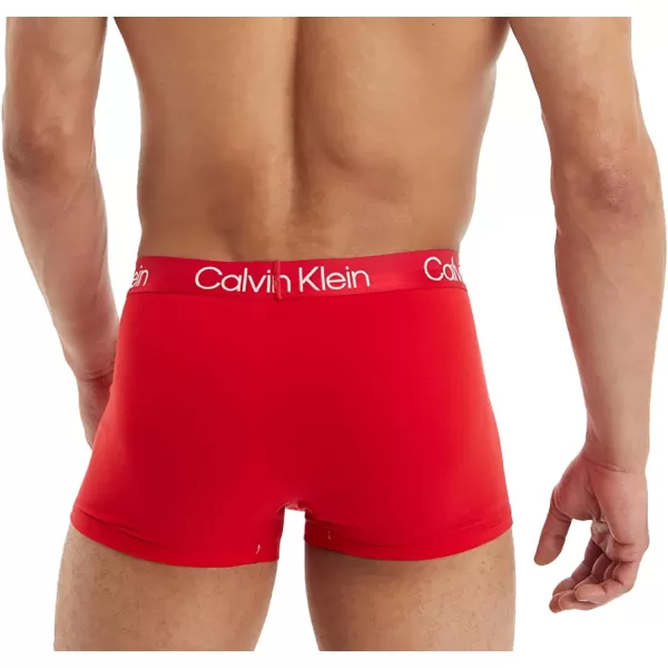 Calvin Klein Mens Ultra Soft Modern Modal TrunkFlint StoneBlackRouge